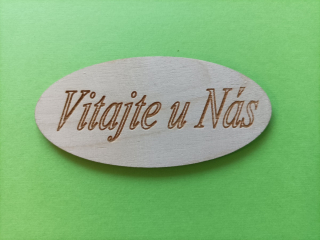 Ceduľka Vitajte u nás